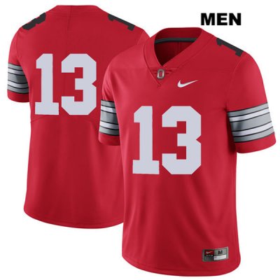 Men's NCAA Ohio State Buckeyes Tyreke Johnson #13 College Stitched 2018 Spring Game No Name Authentic Nike Red Football Jersey PZ20K26WQ